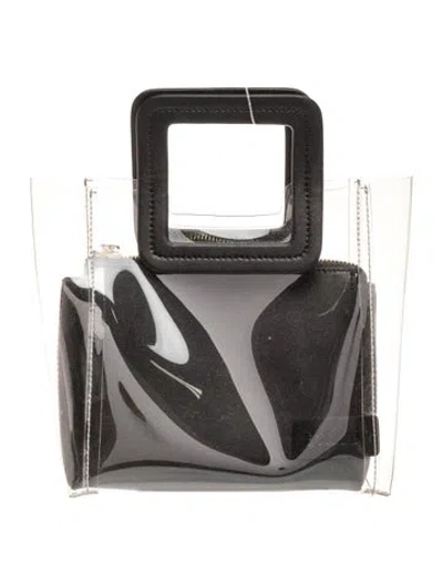 Pre-owned Staud Leather Top Handle Bag In Black