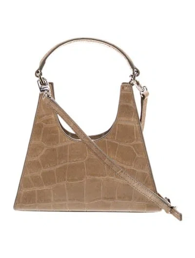 Pre-owned Staud Leather Top Handle Bag In Brown