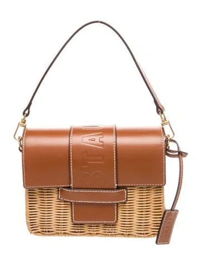 Pre-owned Staud Leather Top Handle Bag In Brown