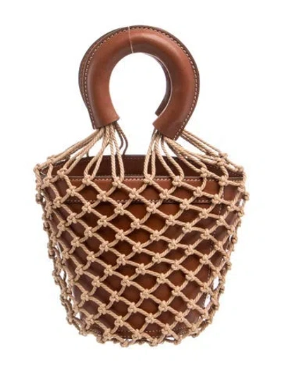 Pre-owned Staud Leather Top Handle Bag In Brown