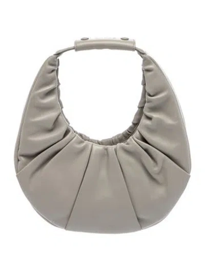 Pre-owned Staud Leather Top Handle Bag In Gray