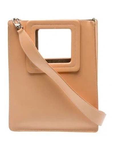 Pre-owned Staud Leather Top Handle Bag In Neutral