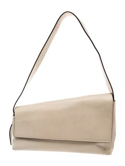 Pre-owned Staud Leather Top Handle Bag In Neutral