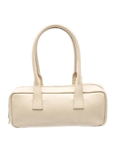 Pre-owned Staud Leather Top Handle Bag In Neutrals