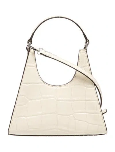 Pre-owned Staud Leather Top Handle Bag In Neutrals
