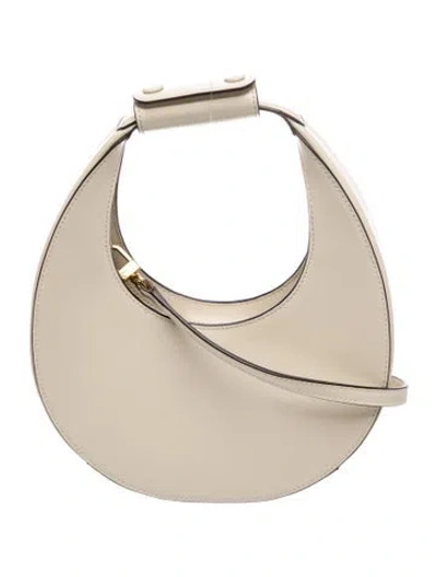 Pre-owned Staud Leather Top Handle Bag In Neutrals