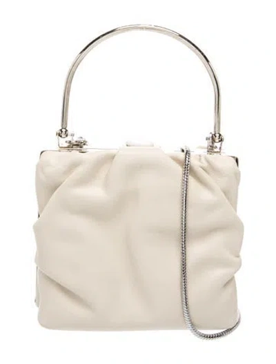 Pre-owned Staud Leather Top Handle Bag In Neutrals