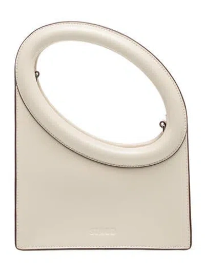 Pre-owned Staud Leather Top Handle Bag In Neutrals