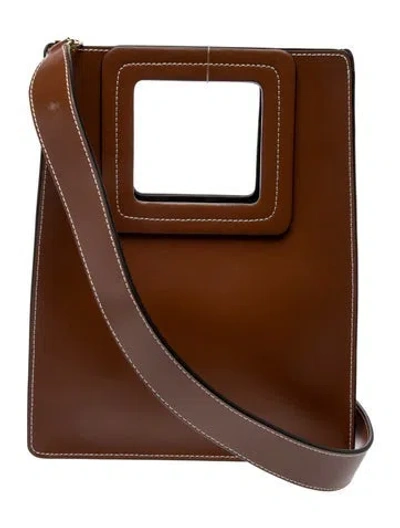 Pre-owned Staud Leather Top Handle Bag W/ Tags In Brown