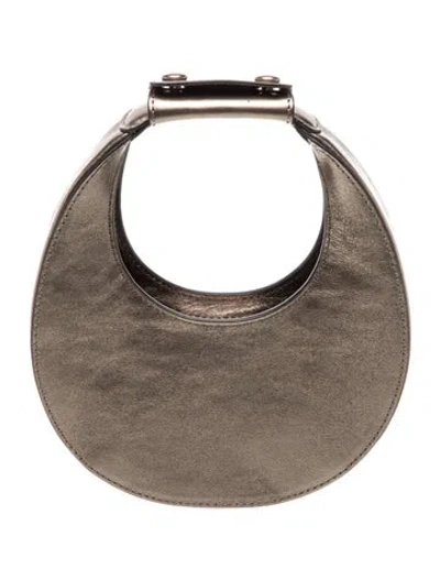Pre-owned Staud Leather Top Handle Bag W/ Tags In Grey
