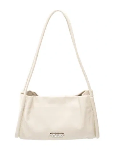 Pre-owned Staud Leather Top Handle Bag In White