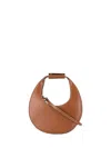 Staud Neutrals Moon Crescent-shaped Leather Shoulder Bag In Brown