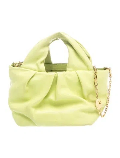 Pre-owned Staud Leather Top Handle Bag In Yellow