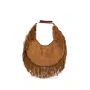 Staud Moon Fringe Suede Top Handle Tote