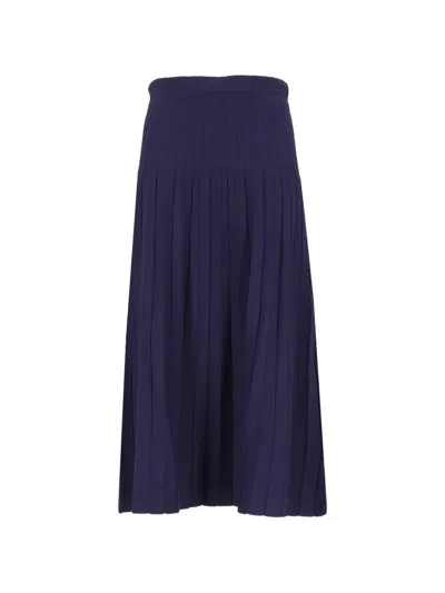 Staud Lena Pleated Midi Skirt In Black