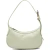 Staud Lennox Leather Shoulder Bag In Pale Jade