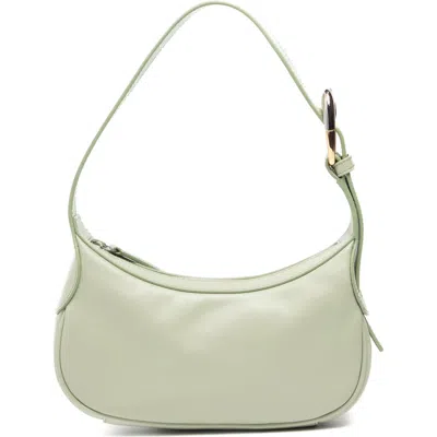 Staud Lennox Leather Shoulder Bag In Pale Jade