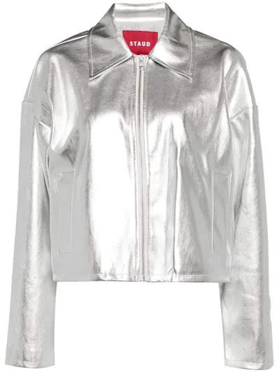 STAUD LENNOX METALLIC-EFFECT JACKET