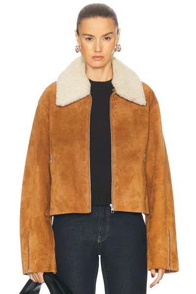 Staud Lenora Jacket In Tan