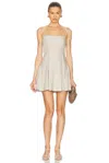 Staud Leone A Line Dress In Natural