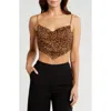 Staud Leonie Tie Back Crop Top In Multi