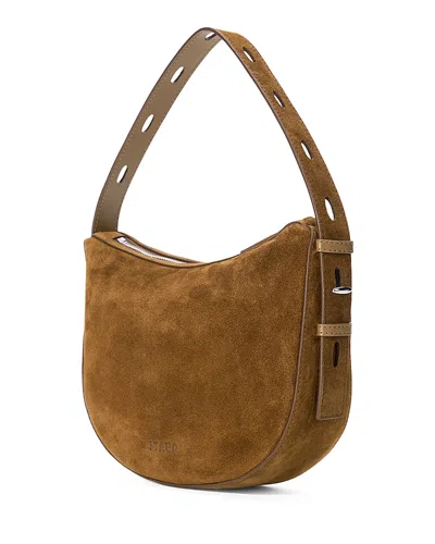 Staud Levi Suede Top Handle Bag In Brown