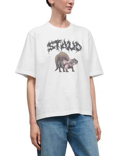 Staud Liam Relaxed Graphic Tee In White