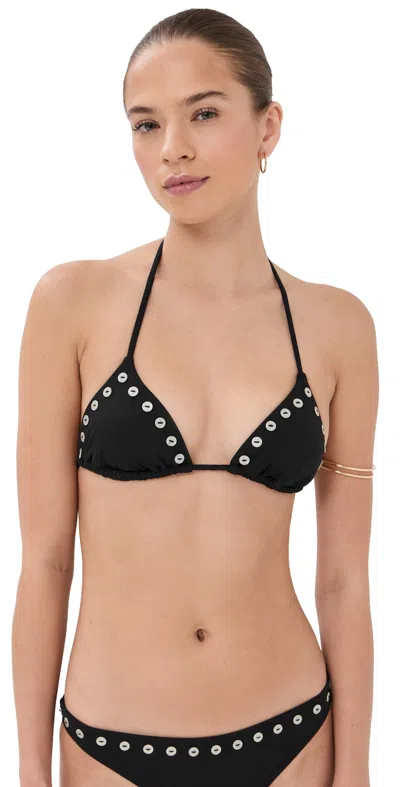 STAUD LIDO BIKINI TOP BLACK