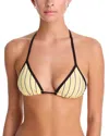 Staud Lido Triangle Bikini Top In Yellow