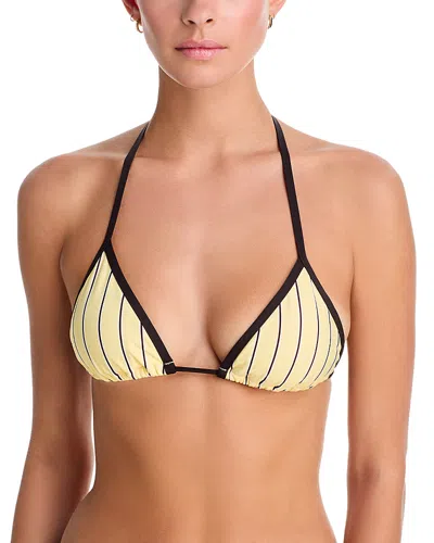 Staud Lido Triangle Bikini Top In Yellow