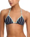Staud Lido Triangle Bikini Top In Multi