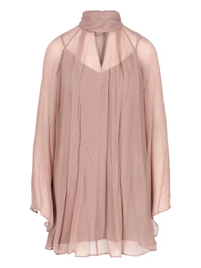 Staud Light & Natural Mini Dress In Sand