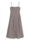 Staud Wylie Midi Dress In Light Brown