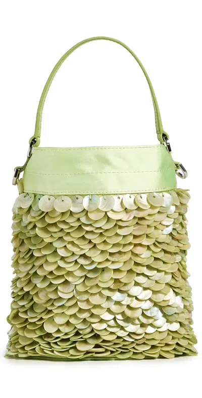Staud Lila Mini Bucket Bag Matcha In Green