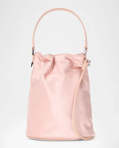 Staud Lila Mini Satin Top-handle Bag In Pink