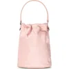 Staud Lila Satin Mini Bucket Bag In Pink