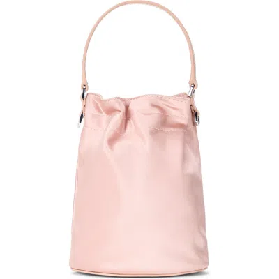 Staud Lila Satin Mini Bucket Bag In Pink