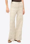 Staud Lilia Wide-leg Tweed Pants In Neutral