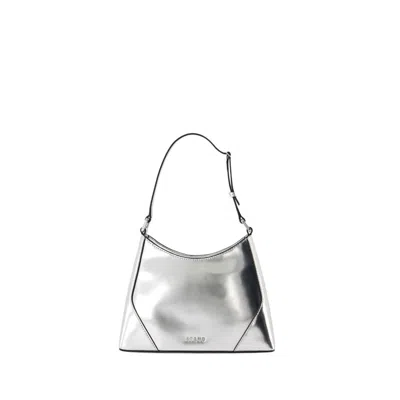 Staud Linda Shoulder Bag - Leather - Silver In White