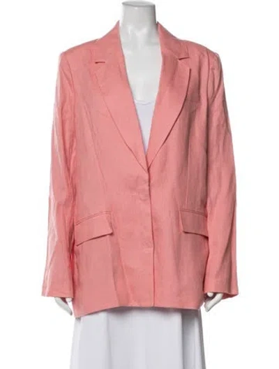 Pre-owned Staud Linen Blazer W/ Tags In Pink