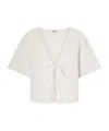 Staud Ava Linen Top In Natural In White