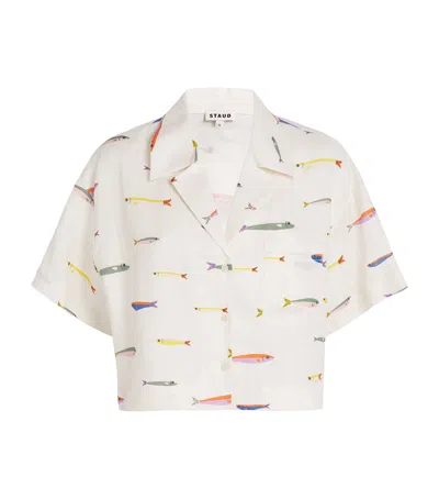 Staud Linen Cropped Daya Shirt