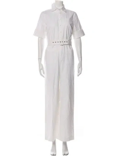 Pre-owned Staud Linen Jumpsuit In Multicolor