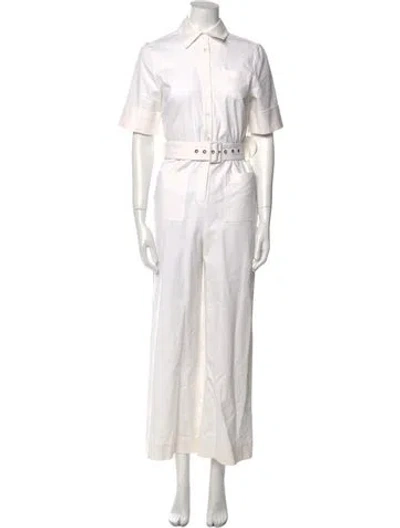 Pre-owned Staud Linen Jumpsuit In Neutral