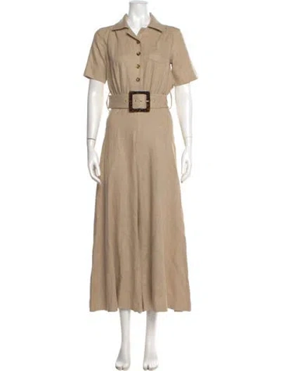 Pre-owned Staud Linen Jumpsuit In Neutral