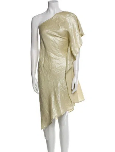 Pre-owned Staud Linen Knee-length Dress
