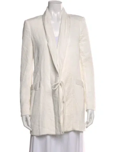 Pre-owned Staud Linen Knee-length Dress In Neutral