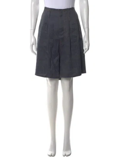 Pre-owned Staud Linen Knee-length Shorts In Blue