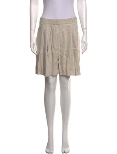 Pre-owned Staud Linen Knee-length Shorts In Neutrals