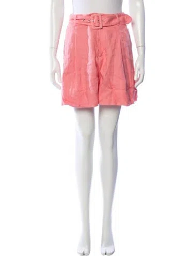 Pre-owned Staud Linen Knee-length Shorts W/ Tags In Pink